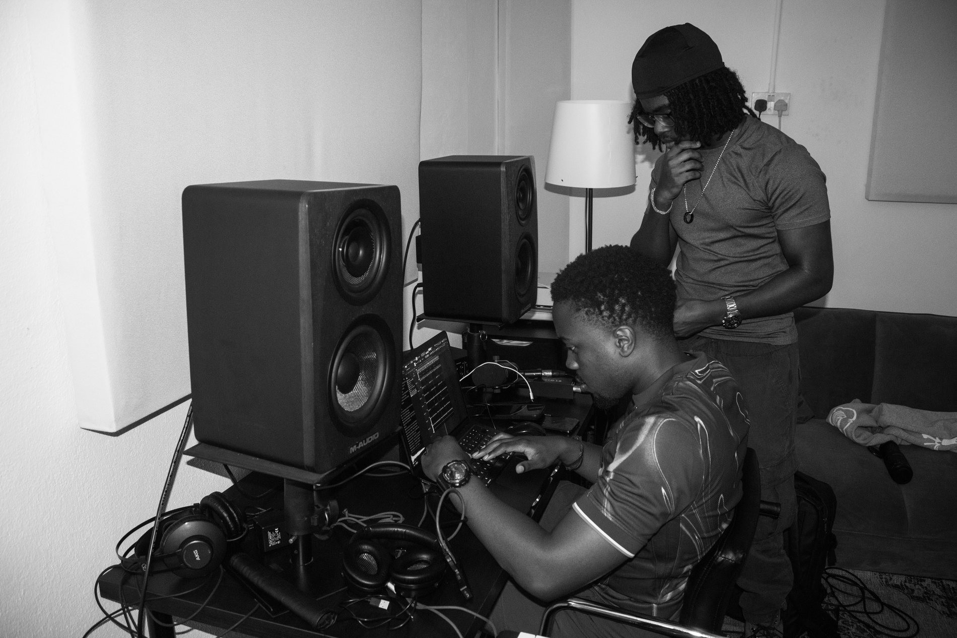 Studio session in progress